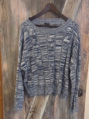 a.n.a Marled Cable Knit Crewneck Sweater Cozycore Comfy